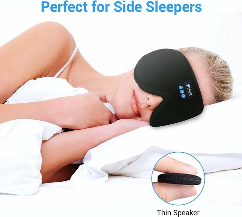 Education & Crafts |  Bluetooth Sleep Eye Mask 3D Sleep Headphone With Headphones With Speakers And Microphone, Wireless Music Sleeping Eye Mask Washable Earbuds For Side Sleeper, Air Travel, Office Nap, Meditation Education & Crafts black