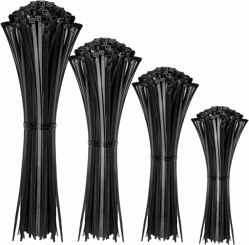 Education & Crafts |  Cable Zip Ties, 400/600 Pack Black Zip Ties Assorted Sizes 12+8+6+4 Inch, Multi-Purpose Self-Locking Nylon Cable Ties Cord Management Ties,Plastic Wire Ties For Home, Office, Garden, Workshop Education & Crafts Education & Crafts