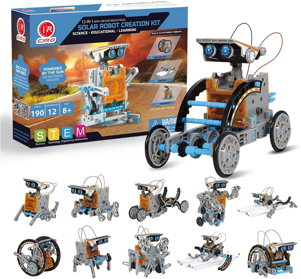 Education & Crafts |  Ciro 12-In-1 Solar Robot Toys, Stem Education Activities Kits For Kids 8-12, 190 Pieces Building Sets Education & Crafts CIRO