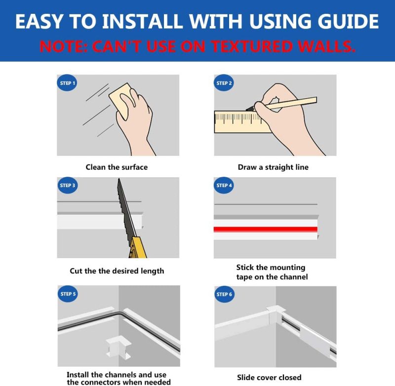 Education & Crafts |  Cord Cover Raceway Kit, 157In Cable Cover Channel, Paintable Cord Concealer System Cable Hider, Cord Wires, Hiding Wall Mount Tv Powers Cords In Home Office Education & Crafts Beige