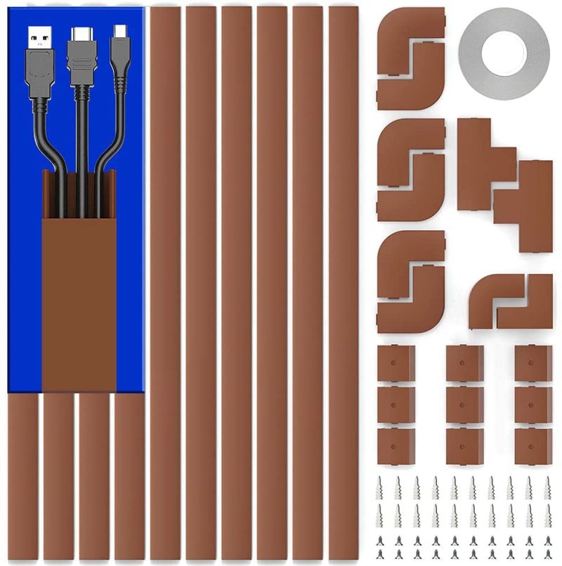 Education & Crafts |  Cord Cover Raceway Kit, 157In Cable Cover Channel, Paintable Cord Concealer System Cable Hider, Cord Wires, Hiding Wall Mount Tv Powers Cords In Home Office Education & Crafts Beige