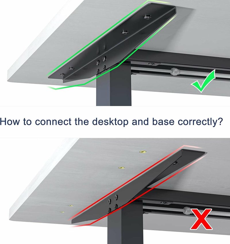 Education & Crafts |  Electric Standing Desk, 40 X 24 Inches Adjustable Height Desk, Usb Charge Ports Stand Up Desk, Sit Stand Home Office Desk With Splice Board/Black Frame/White Top Education & Crafts black