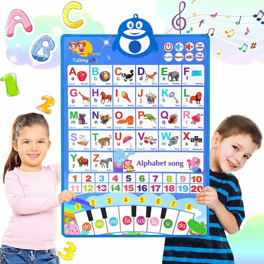 Education & Crafts |  Electronic Interactive Alphabet Wall Chart, Talking Abc Poster +123+Music+Piano, Abc Learning For Toddlers 1-3, Educational Toys For 2 3 Year Olds, Speech Therapy Toy Preschool Gifts For Kids Ages 2-4 Education & Crafts Education & Crafts