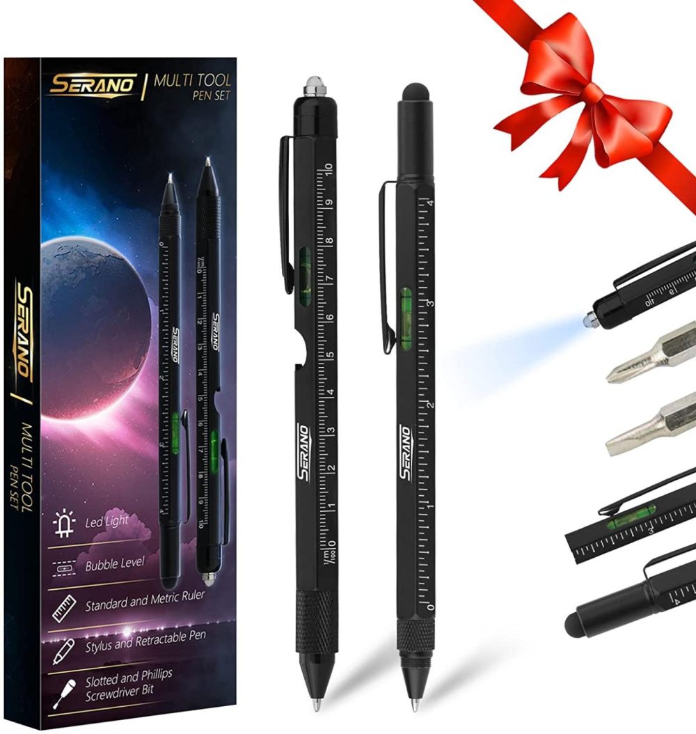 Education & Crafts |  Gifts For Men, Serano Multitool Pen Set, Gift For Christmas, Birthdays, Novelty Gifts For Diy, Handyman, Dad/Father, Boyfriend, Colleagues, Practical Office Accessories, Gadget Pen, Construction Tools Education & Crafts Education & Crafts