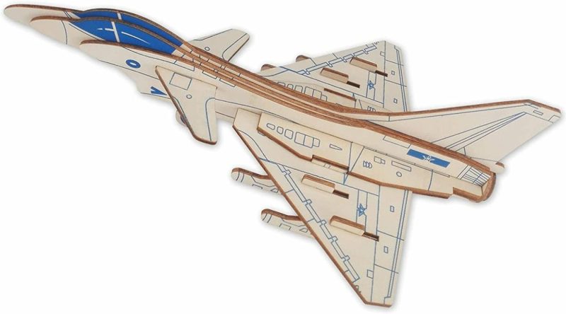 Education & Crafts |  Hands Craft Airplane Diy 3D Wooden Puzzle Model Kit – Laser Cut Wooden Puzzle Craft Kit, Brain Teaser And Educational Stem Diy Building Model Toy，Fighter Jet Education & Crafts Apach