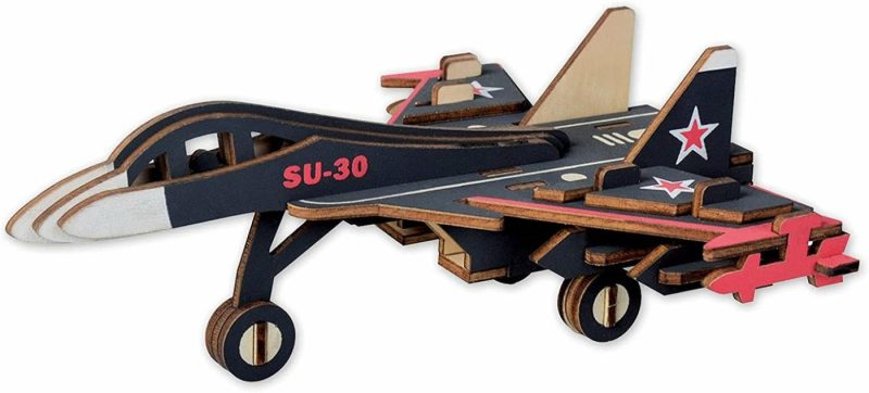 Education & Crafts |  Hands Craft Airplane Diy 3D Wooden Puzzle Model Kit – Laser Cut Wooden Puzzle Craft Kit, Brain Teaser And Educational Stem Diy Building Model Toy，Fighter Jet Education & Crafts Apach