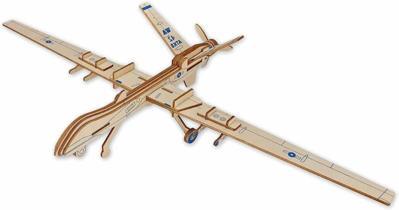 Education & Crafts |  Hands Craft Airplane Diy 3D Wooden Puzzle Model Kit – Laser Cut Wooden Puzzle Craft Kit, Brain Teaser And Educational Stem Diy Building Model Toy，Fighter Jet Education & Crafts Apach