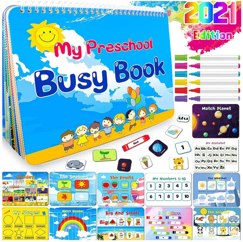 Education & Crafts |  Heykiddo Montessori Toys For Toddlers, Newest Version Busy Book For Kids,Preschool Activity Binder, Educational Learning Book For Autism & Special Needs, Anti-Cutting Edge Technology Education & Crafts Education & Crafts