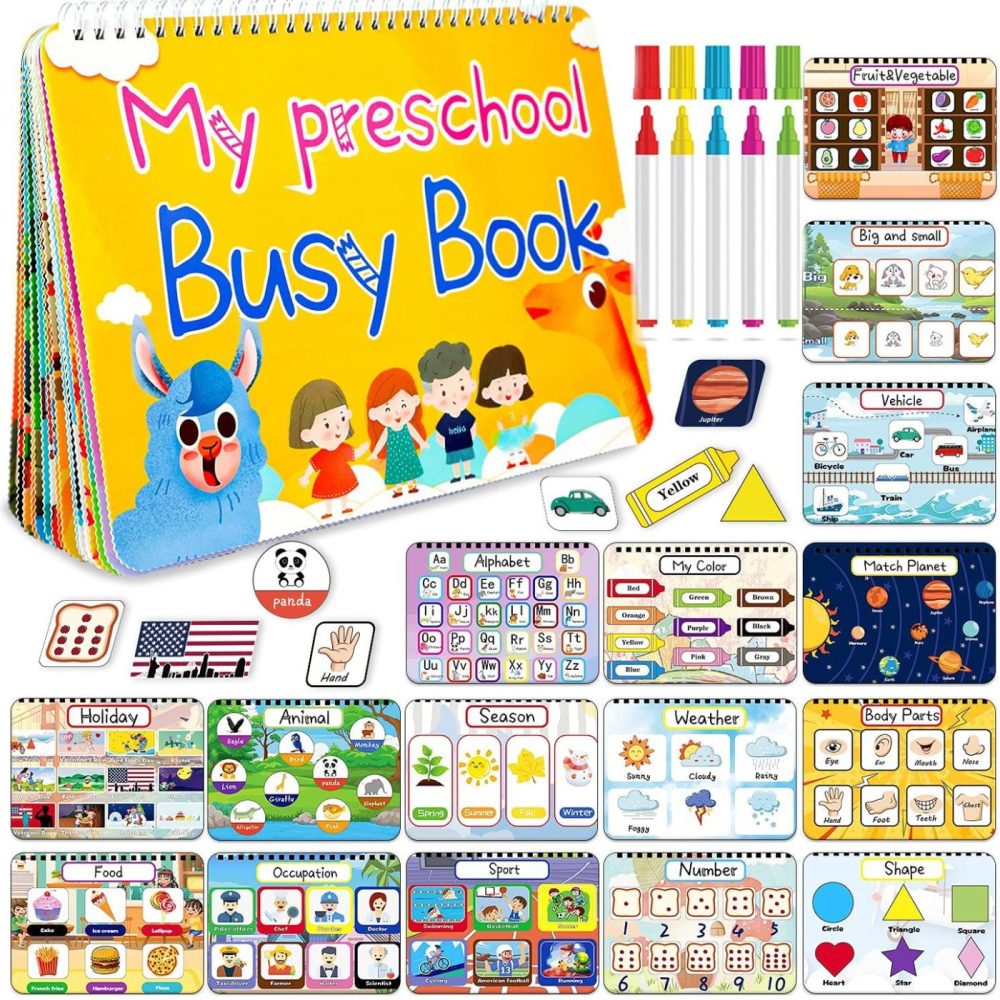 Education & Crafts |  Heykiddo Toddler Busy Book, Autism Toys For Kids, Preschool Learning Activity Binder, 16 Themes With Colorful Pages, Educational Book For Autism & Special Needs, Drawing Book For Home School Learning Education & Crafts Education & Crafts