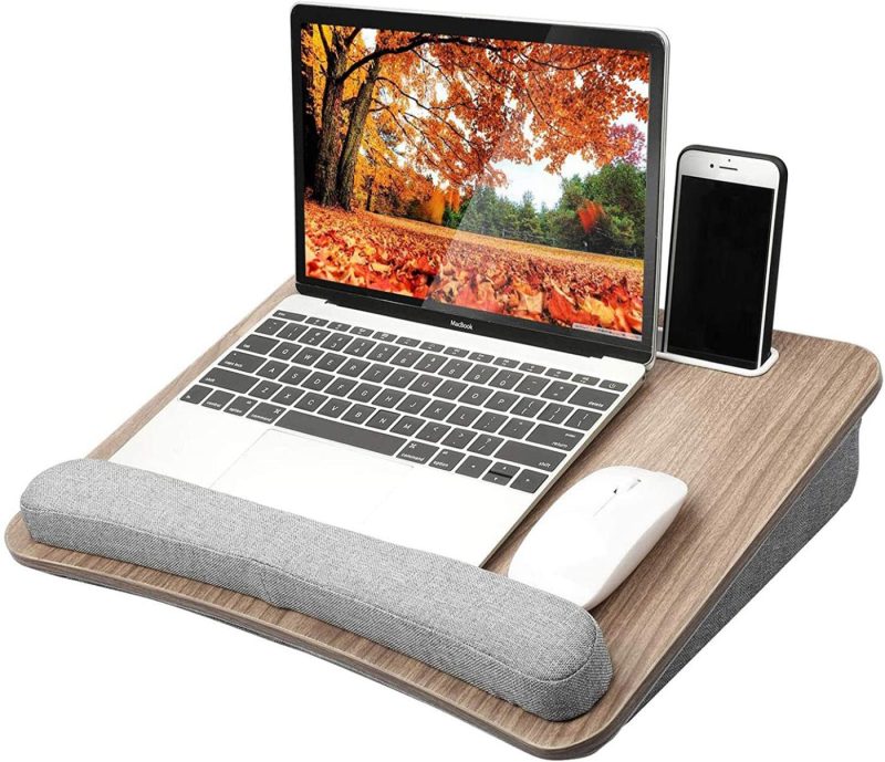 Education & Crafts |  Huanuo Lap Laptop Desk – Portable Lap Desk With Pillow Cushion, Fits Up To 15.6 Inch Laptop, With Anti-Slip Strip & Storage Function For Home Office Students Use As Computer Laptop Stand, Book Tablet Education & Crafts Education & Crafts