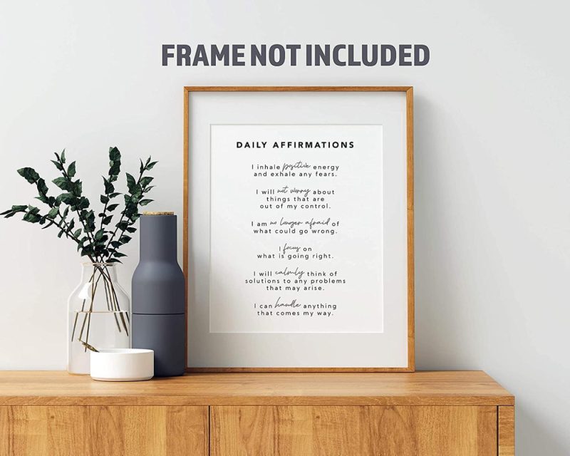 Education & Crafts |  Inspirational Wall Art Affirmations Poster – Motivational Positive Self Love Quotes – Decor For Office Desk, Bedroom Teens Girls – 8X10 – Unframed Education & Crafts Education & Crafts