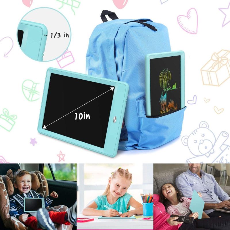 Education & Crafts |  Kokodi Lcd Writing Tablet, 10 Inch Colorful Toddler Doodle Board Drawing Tablet, Erasable Reusable Electronic Drawing Pads, Educational And Learning Toy For 3-6 Years Old Boy And Girls Education & Crafts Blue