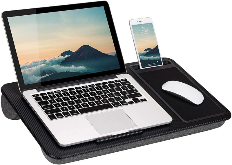 Education & Crafts |  Lapgear Home Office Lap Desk With Device Ledge, Mouse Pad, And Phone Holder Education & Crafts Black Carbon