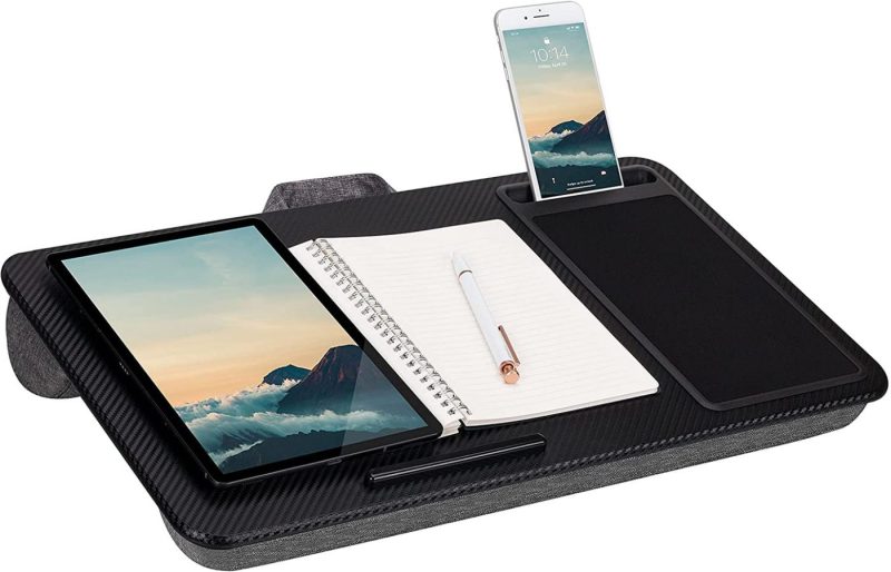 Education & Crafts |  Lapgear Home Office Lap Desk With Device Ledge, Mouse Pad, And Phone Holder Education & Crafts Black Carbon