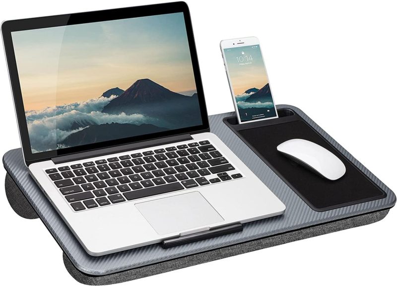 Education & Crafts |  Lapgear Home Office Lap Desk With Device Ledge, Mouse Pad, And Phone Holder Education & Crafts Black Carbon