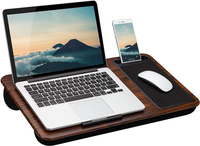 Education & Crafts |  Lapgear Home Office Lap Desk With Device Ledge, Mouse Pad, And Phone Holder Education & Crafts Black Carbon