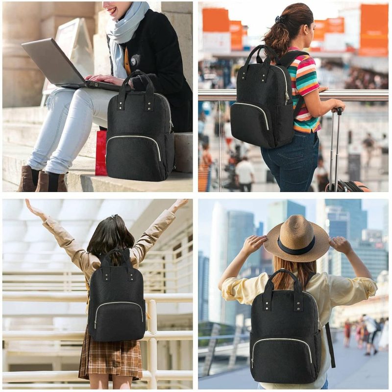 Education & Crafts |  Laptop Backpack, Durable Teacher Backpack Nurse Bags, Small Travel Backpack Flight Approved, College School Computer Work Backpack Purse Bookbag For Student Fit 15.6 Inch Notebook Men Education & Crafts black