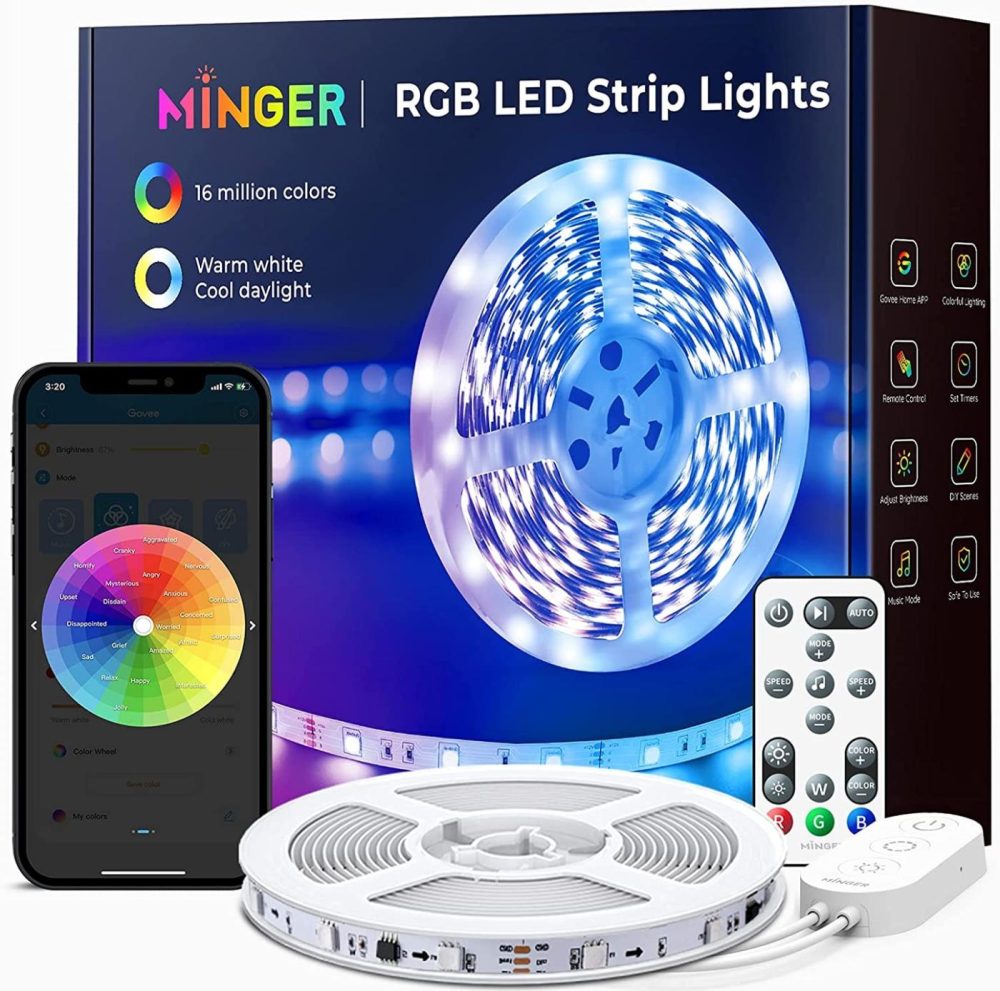 Education & Crafts |  Led Strip Lights Bluetooth, Music Sync Led Lights With App Phone, Remote, Control Box, Rgb Color Changing Lights With 64 Scenes Modes, Diy For Room, Bedroom, Kitchen, Tv, Office, Party Education & Crafts Education & Crafts