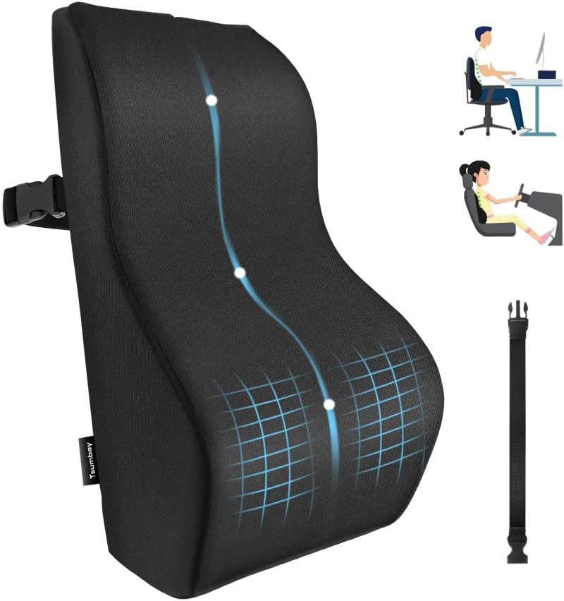 Education & Crafts |  Lumbar Support Pillow Memory Foam Back Cushion Ergonomic Backrest For Back Pain Relief With Breathable 3D Mesh And Adjustable Belts, For Office Chair, Car Seat, Gaming Chair And Wheelchair Education & Crafts Education & Crafts