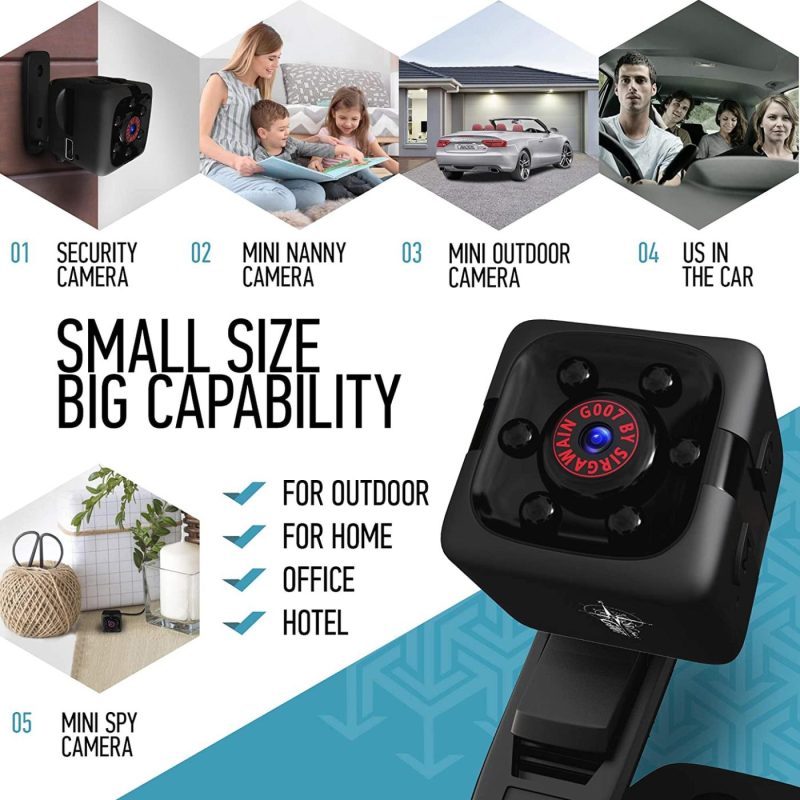 Education & Crafts |  Mini Spy Camera 1080P Hidden Camera – Portable Small Hd Nanny Cam With Night Vision And Motion Detection – Indoor Covert Security Camera For Home And Office – Hidden Spy Cam – Built-In Battery Education & Crafts Education & Crafts