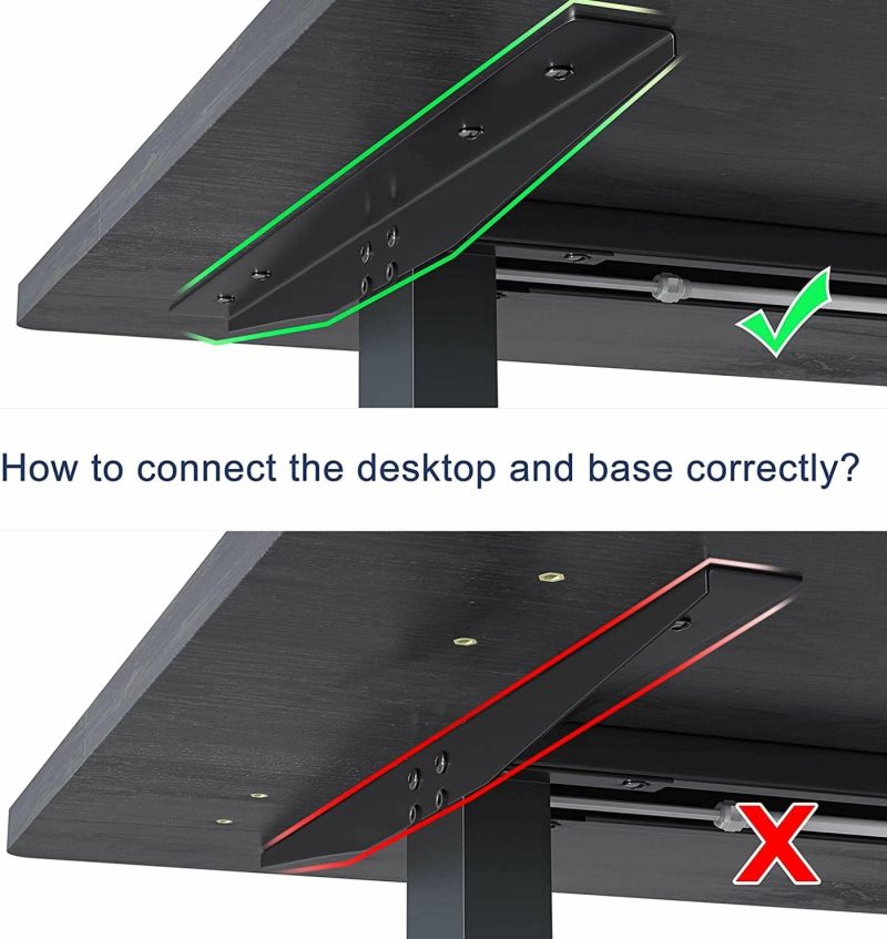 Education & Crafts |  Nature Electric Standing Desk With Black Top 40 X 24 Inches, Stand Up Desk With Adjustable Height And Splice Board For Home Office Education & Crafts Bamboo-dual Motor