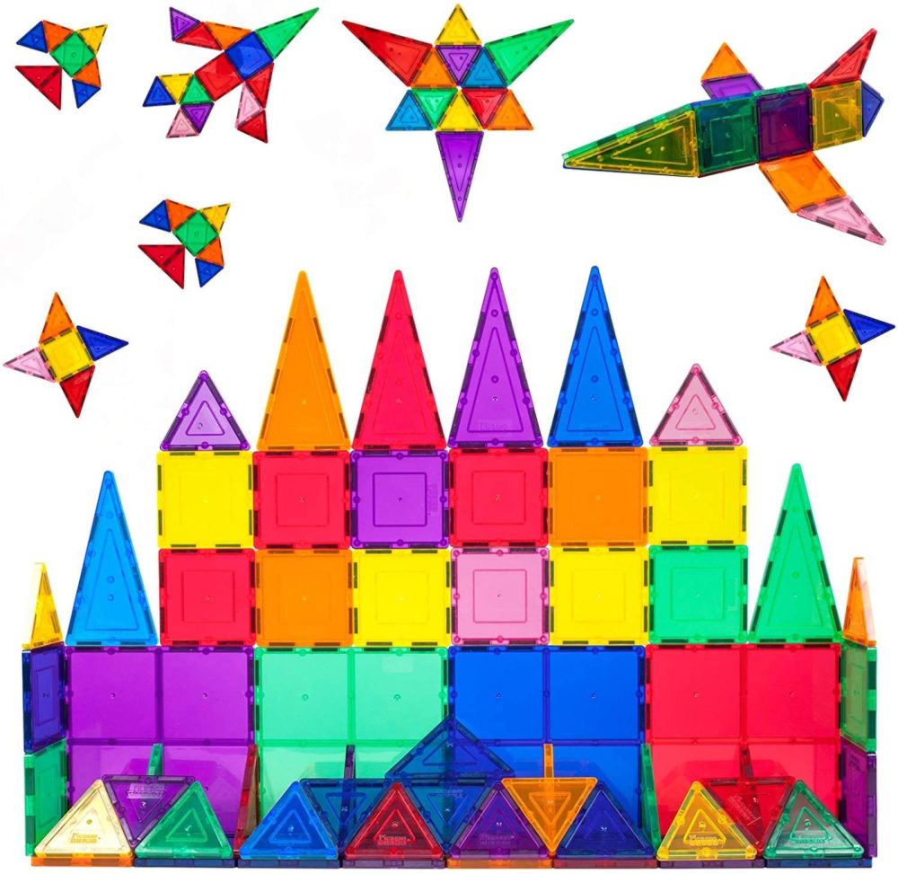 Education & Crafts |  Picassotiles 60 Piece Set 60Pcs Magnet Building Tiles Clear Magnetic 3D Building Blocks Construction Playboards – Creativity Beyond Imagination, Inspirational, Recreational, Educational, Conventional Education & Crafts Education & Crafts