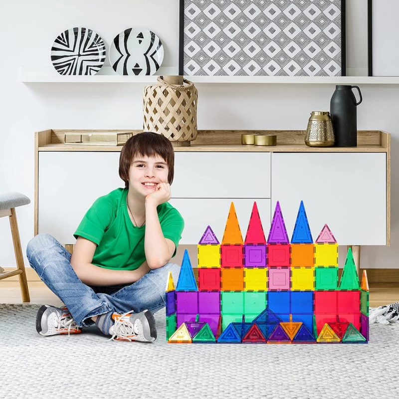 Education & Crafts |  Picassotiles 60 Piece Set 60Pcs Magnet Building Tiles Clear Magnetic 3D Building Blocks Construction Playboards – Creativity Beyond Imagination, Inspirational, Recreational, Educational, Conventional Education & Crafts Education & Crafts