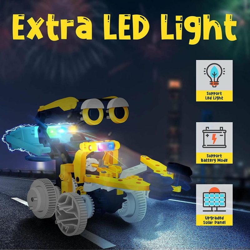 Education & Crafts |  Projects For Kids Ages 8-12, Solor Robot Kits With Unique Led Light Educational Building Toys, Science Experiment Kit Gift For Boys 8 9 10 11 12 Years Old Education & Crafts 2 Pcs