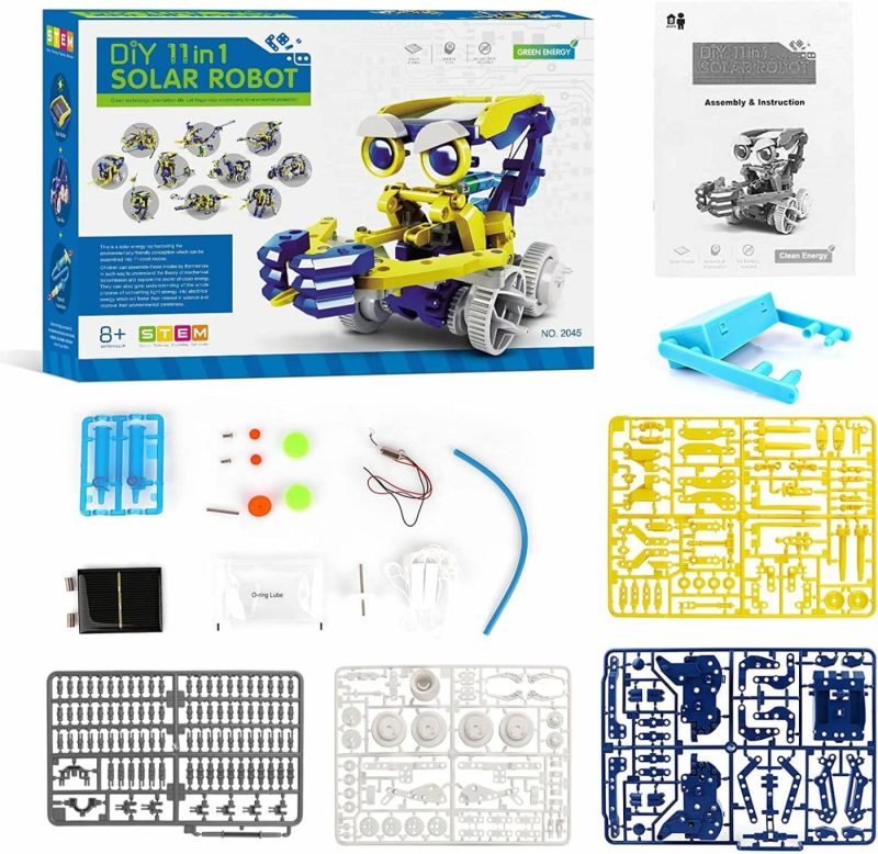 Education & Crafts |  Projects For Kids Ages 8-12, Solor Robot Kits With Unique Led Light Educational Building Toys, Science Experiment Kit Gift For Boys 8 9 10 11 12 Years Old Education & Crafts 2 Pcs