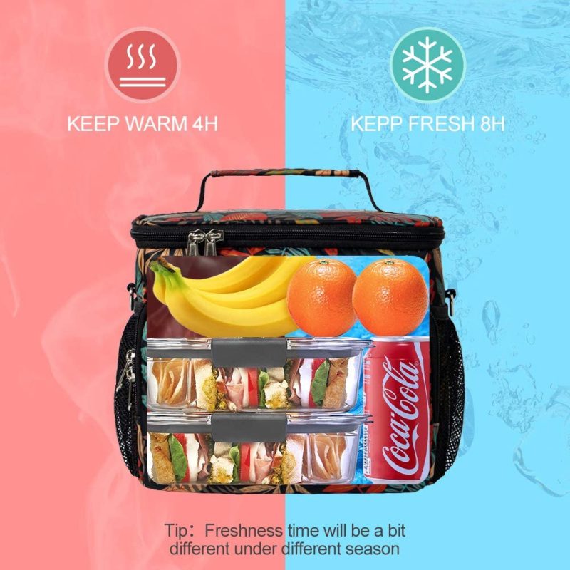 Education & Crafts |  Reusable Lunch Box For Office Work School Picnic Beach – Leakproof Cooler Tote Bag Freezable Lunch Bag With Adjustable Shoulder Strap Education & Crafts Autumn