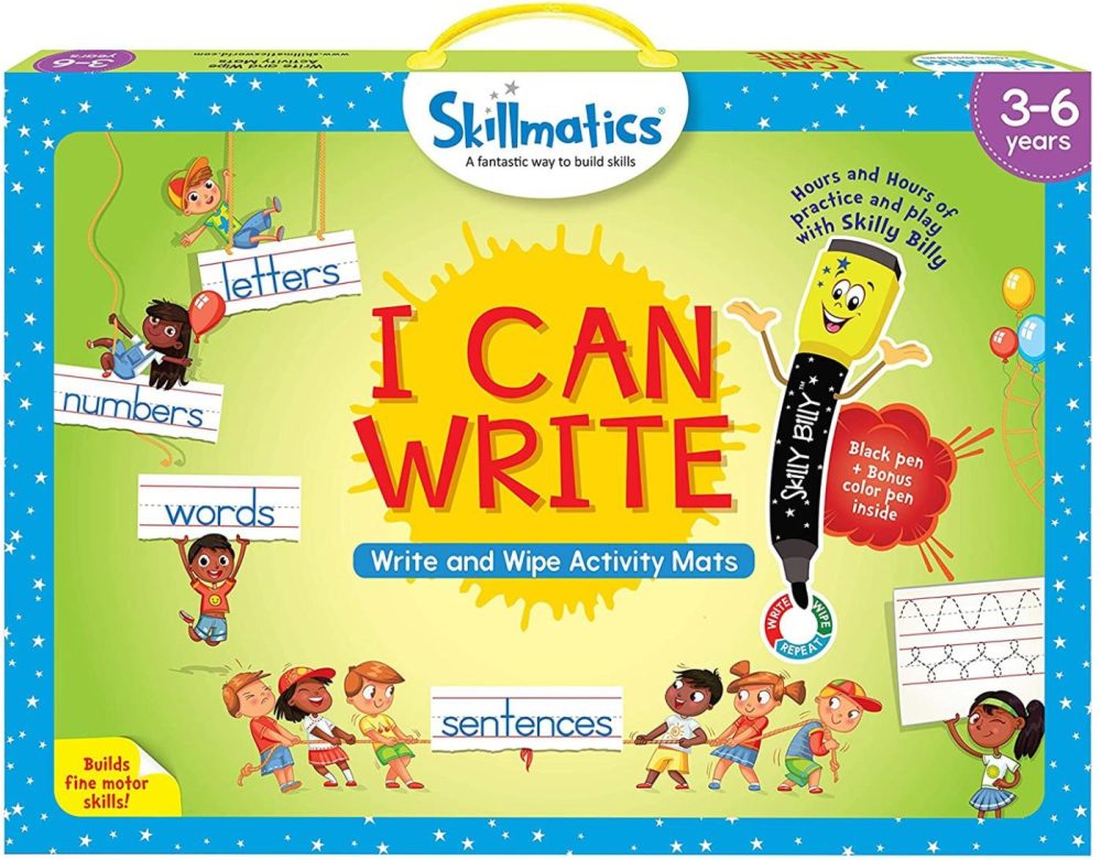 Education & Crafts |  Skillmatics Educational Game : I Can Write | Reusable Activity Mats With 2 Dry Erase Markers | Gifts & Preschool Learning For Ages 3-6 Education & Crafts Education & Crafts