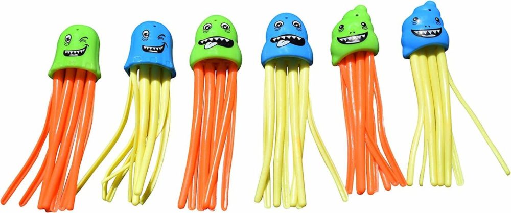 Education & Crafts |  Swimline Dive Jellyfish Toys 6-Pack Weighted Catch And Retrieval Game For Swimming Pool & Bath Tub For Kids Multi Color Rings Underwater Dive Practice Education Learn Education & Crafts Dive Eels Game