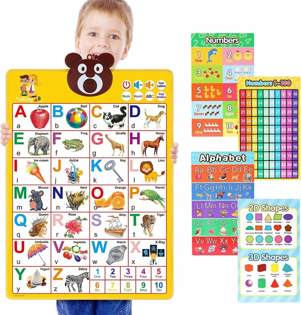 Education & Crafts |  Tiikiy Abc Learning For Toddlers, Preschool Educational Learning Toys Electronic Talking Letters & Numbers & Music With 8 Learning Cards Interactive Alphabet Poster Gifts For 3+ Year Olds Boys Girls Education & Crafts Education & Crafts