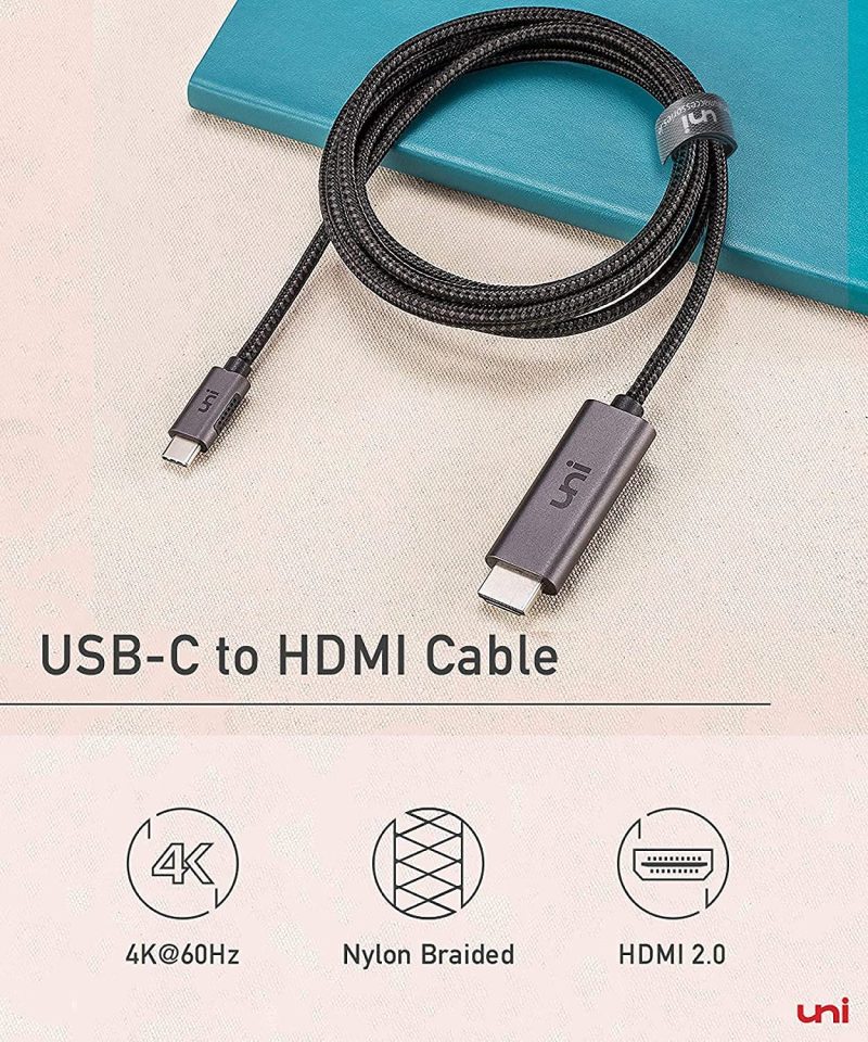 Education & Crafts |  Usb C To Hdmi Cable For Home Office Compatible With Macbook Pro 2020/2019, Macbook Air/Ipad Pro 2020, Surface Book 2, Galaxy S20 And More Education & Crafts Education & Crafts