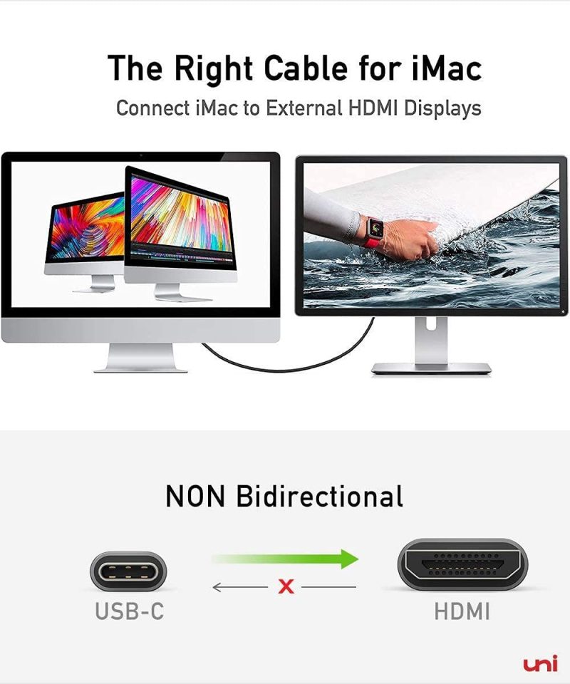 Education & Crafts |  Usb C To Hdmi Cable For Home Office Compatible With Macbook Pro 2020/2019, Macbook Air/Ipad Pro 2020, Surface Book 2, Galaxy S20 And More Education & Crafts Education & Crafts