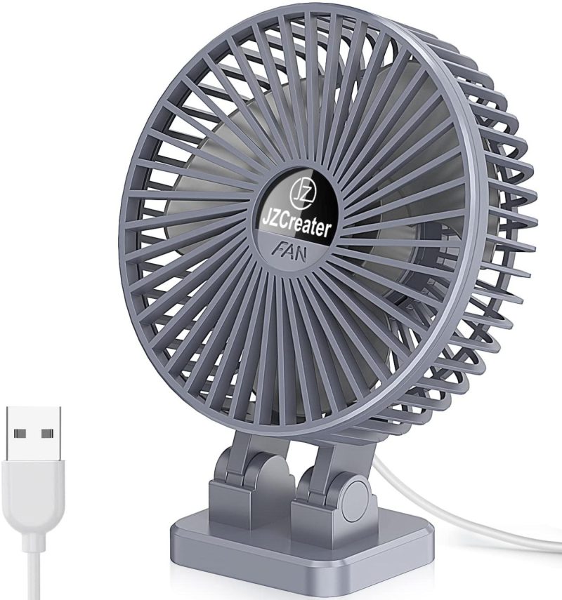 Education & Crafts |  Usb Desk Fan, 5Inch Mini Fan, 3 Speeds Adjustable Desktop Table Cooling Fan In Single Button , Rotation Strong Wind, Quiet Personal Mini Fan For Home Desktop Office Travel, Black Blue Education & Crafts Black Black