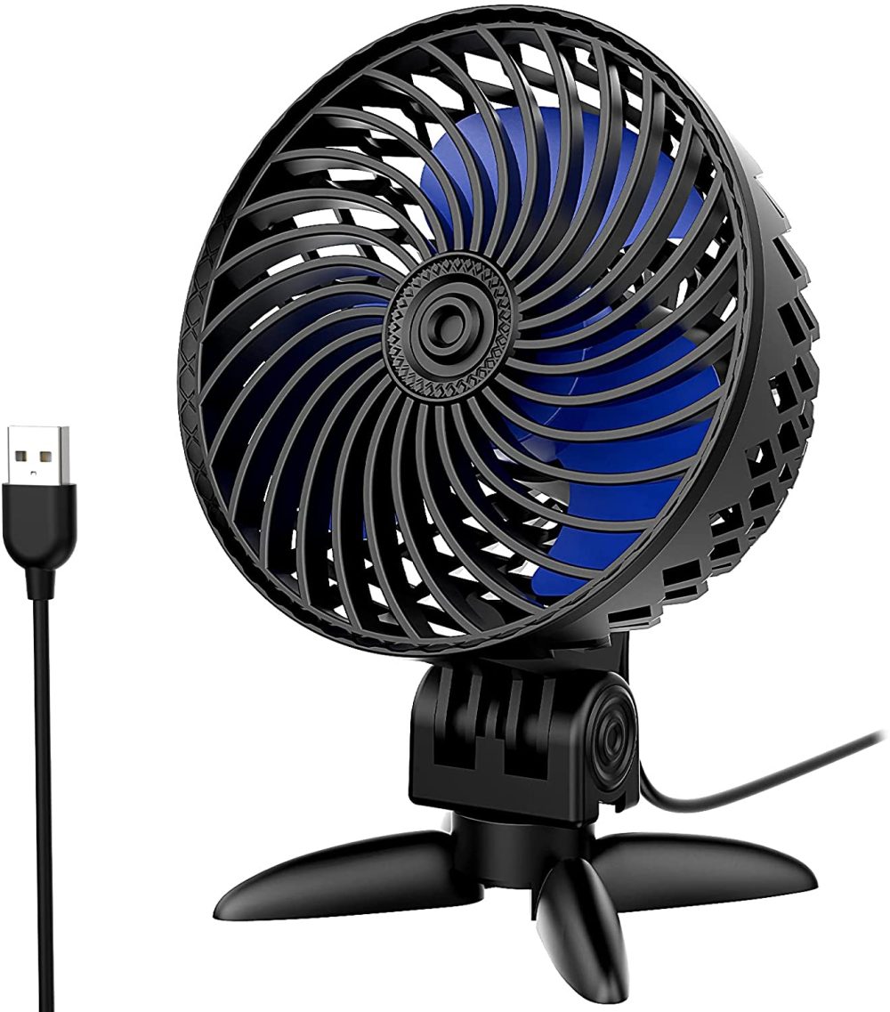 Education & Crafts |  Usb Desk Fan, Powerful Mini Usb Fan, Stepless Speed Usb Fan, Portable Table Cooling Fan Silent Personal Usb Fan With Usb-Powered For Home, Outdoor Travel, Office Education & Crafts black