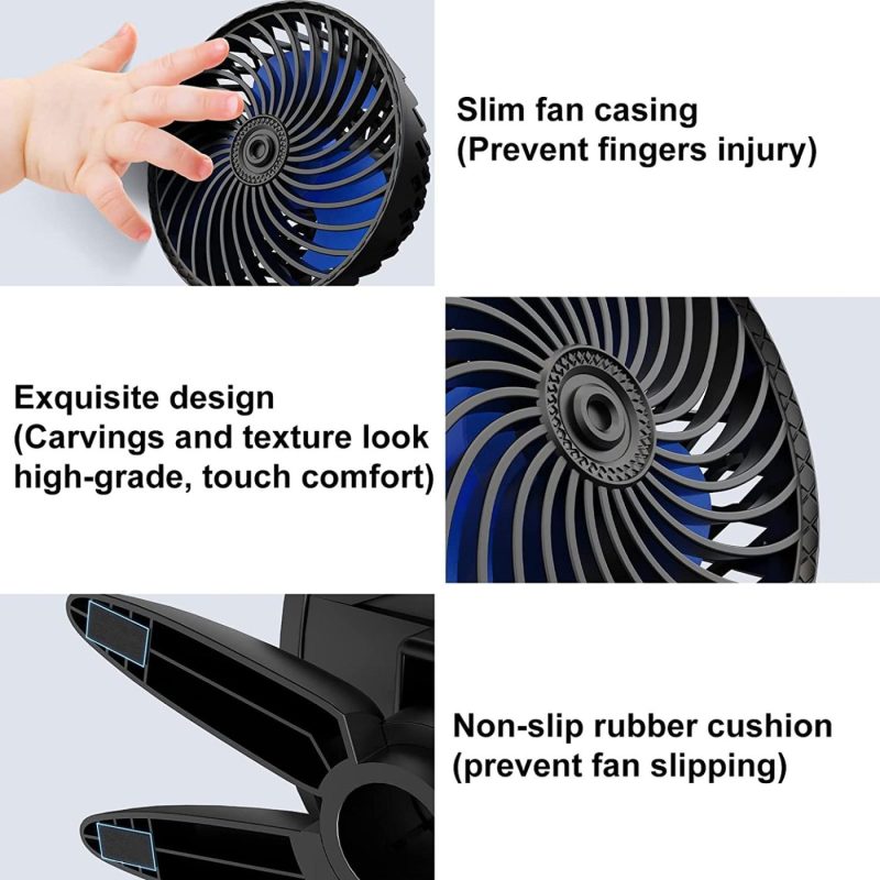 Education & Crafts |  Usb Desk Fan, Powerful Mini Usb Fan, Stepless Speed Usb Fan, Portable Table Cooling Fan Silent Personal Usb Fan With Usb-Powered For Home, Outdoor Travel, Office Education & Crafts black