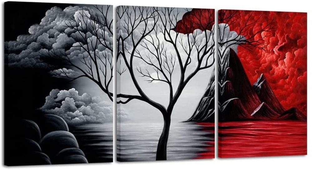 Education & Crafts |  Wieco Art Large Canvas Art Prints Wall Art The Cloud Tree Abstract Pictures Paintings For Bedroom Home Office Decorations 3 Piece Modern Stretched And Framed Contemporary Landscape Giclee Artwork Education & Crafts Education & Crafts