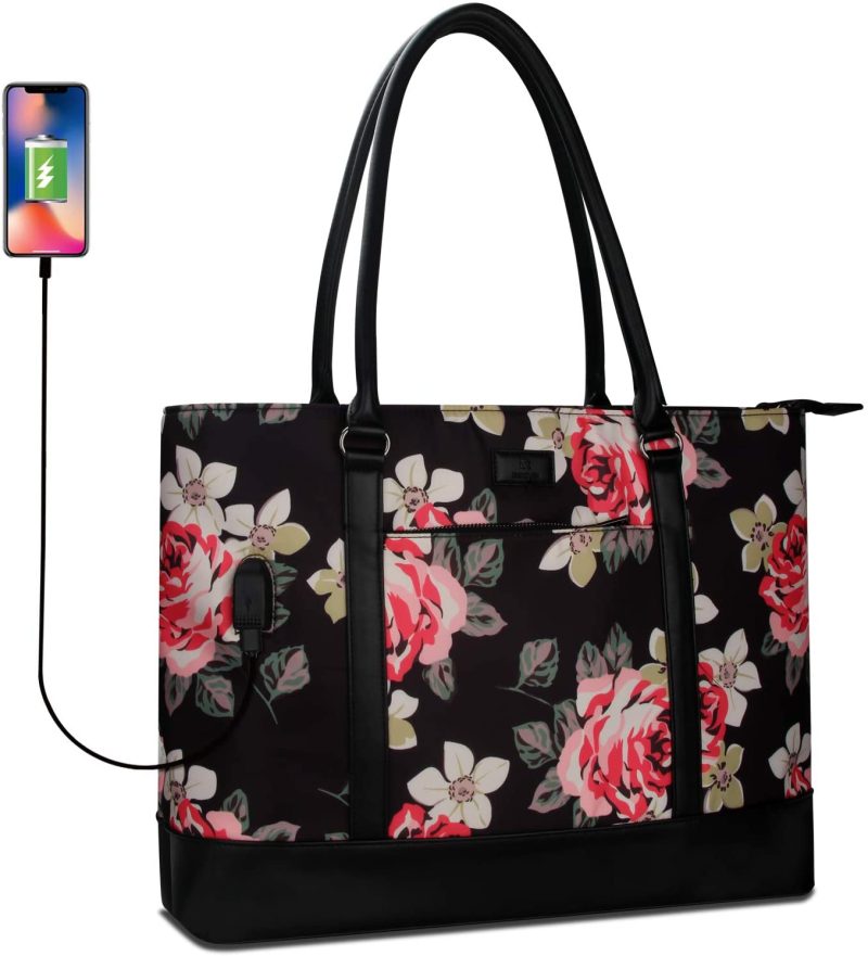 Education & Crafts |  Woman Laptop Tote Bag,Usb Teacher Bag Large Work Bag Purse Fits 15.6 In Laptop Education & Crafts Ablack