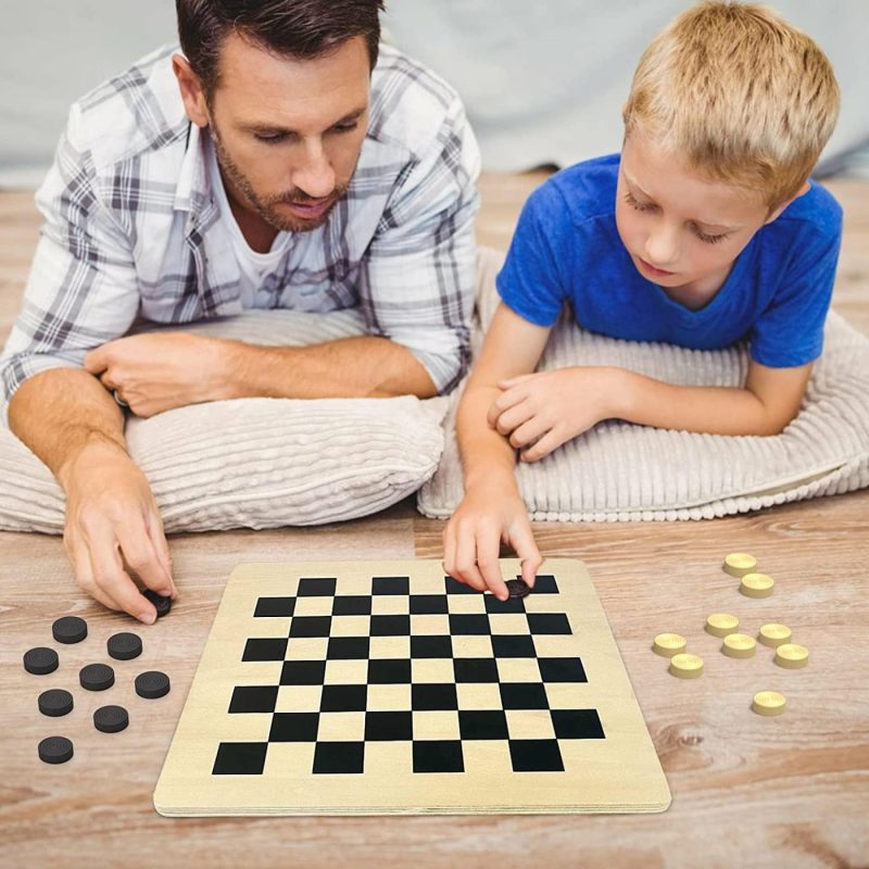 Education & Crafts |  Wooden Geoboard With Othello Board Game – Educational Montessori Toys Wooden Geoboards With Rubber Bands And Pattern Cards, Math Manipulative Material Stem Puzzle Brain Teaser Gift For Kid Education & Crafts Education & Crafts