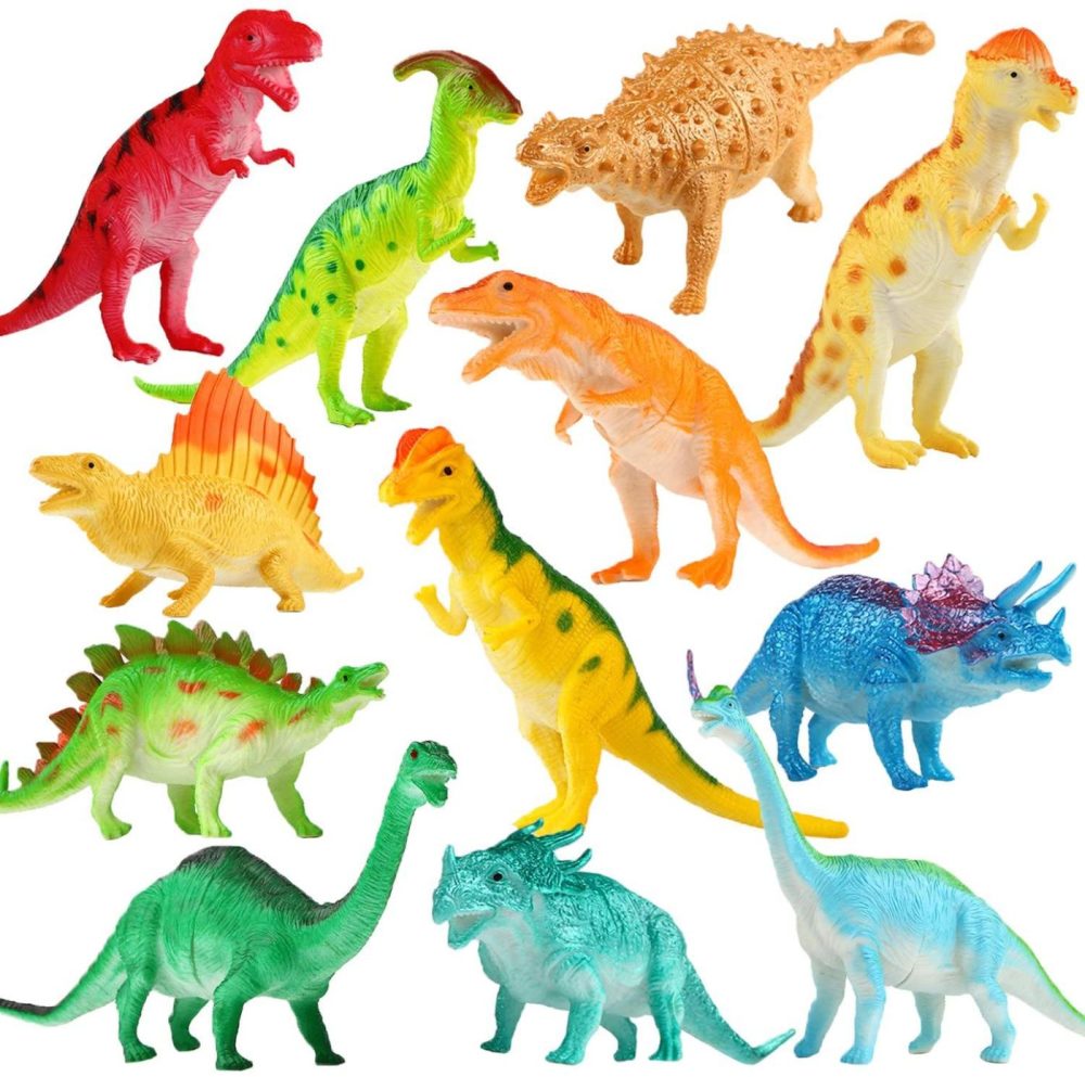 Education & Crafts |  Yeonha Toys Dinosaur Figure, 7 Inch Jumbo Dinosaur Toy Playset(12 Pack), Safe Material Assorted Realistic Dinosaur, Vinyl Plastic Dino Dinosaur Set Party Favors Toys For Kids Boys Toddler Educational Education & Crafts Education & Crafts