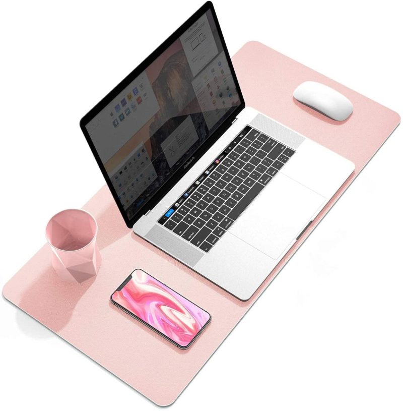 Education & Crafts |  Ysagi Multifunctional Office Desk Pad, 23.6" X 13.7" Ultra Thin Waterproof Pu Leather Mouse Pad, Dual Use Desk Writing Mat For Office/Home (23.6" X 13.7", Pink) Education & Crafts Education & Crafts