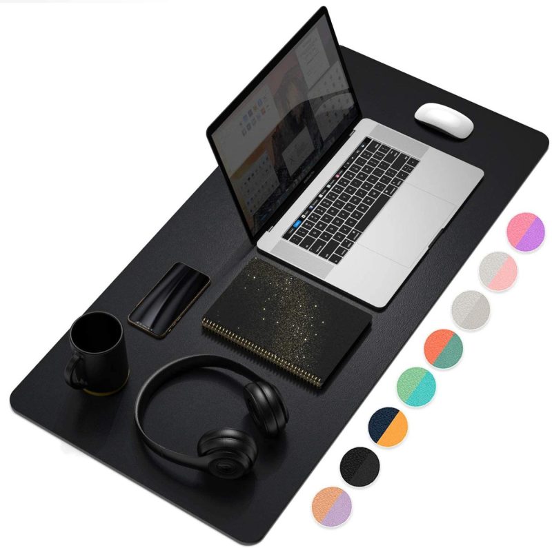 Education & Crafts |  Ysagi Multifunctional Office Desk Pad, Ultra Thin Waterproof Pu Leather Mouse Pad, Dual Use Desk Writing Mat For Office/Home (31.5" X 15.7", Black) Education & Crafts black