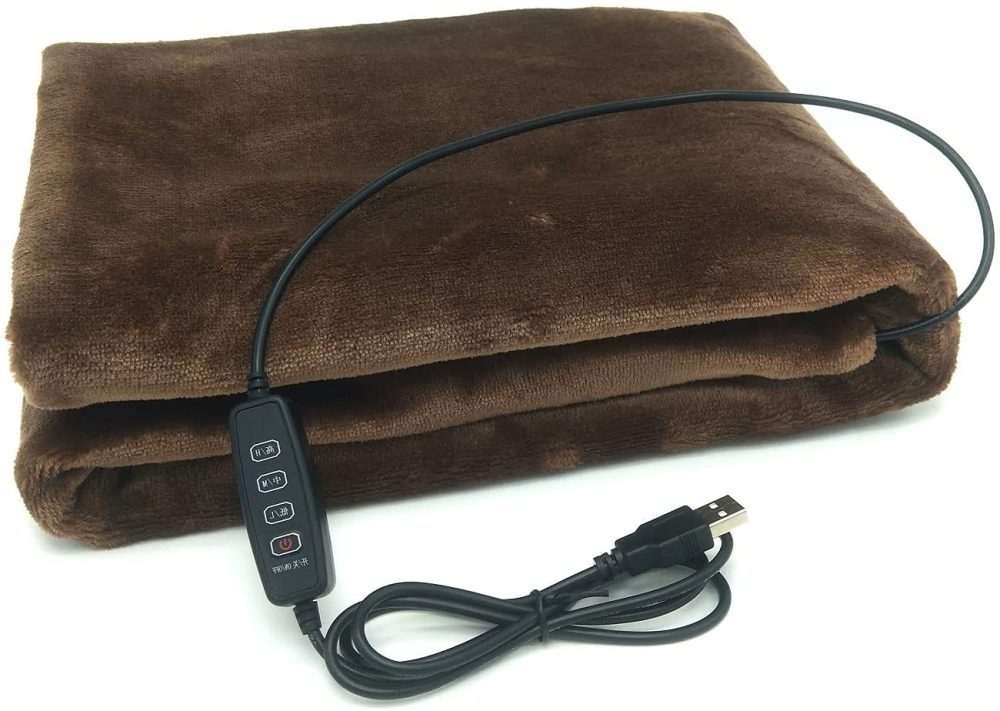 Education & Crafts |  Sole-Go Usb Electric Heating Shawl Electric Flannel Blankets Heated Throws 5V/2A – 3 Heating Settings For Car Office Home 34" X 23" (Coffee) Bedding Bedding