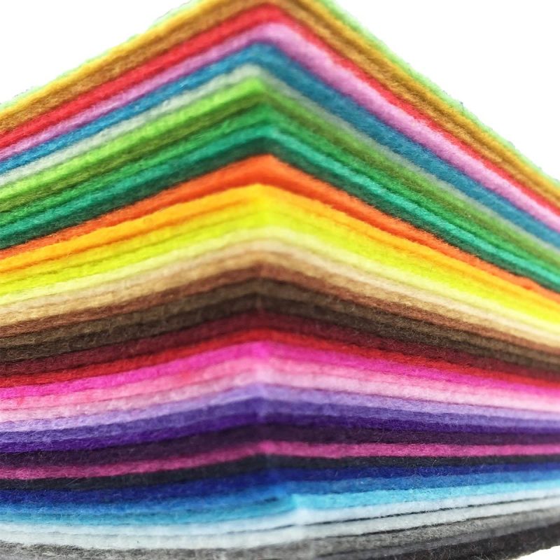 Fabric |  42Pcs Felt Fabric Sheet Assorted Color Diy Craft Squares Felt Arts, Crafts & Sewing Fabric