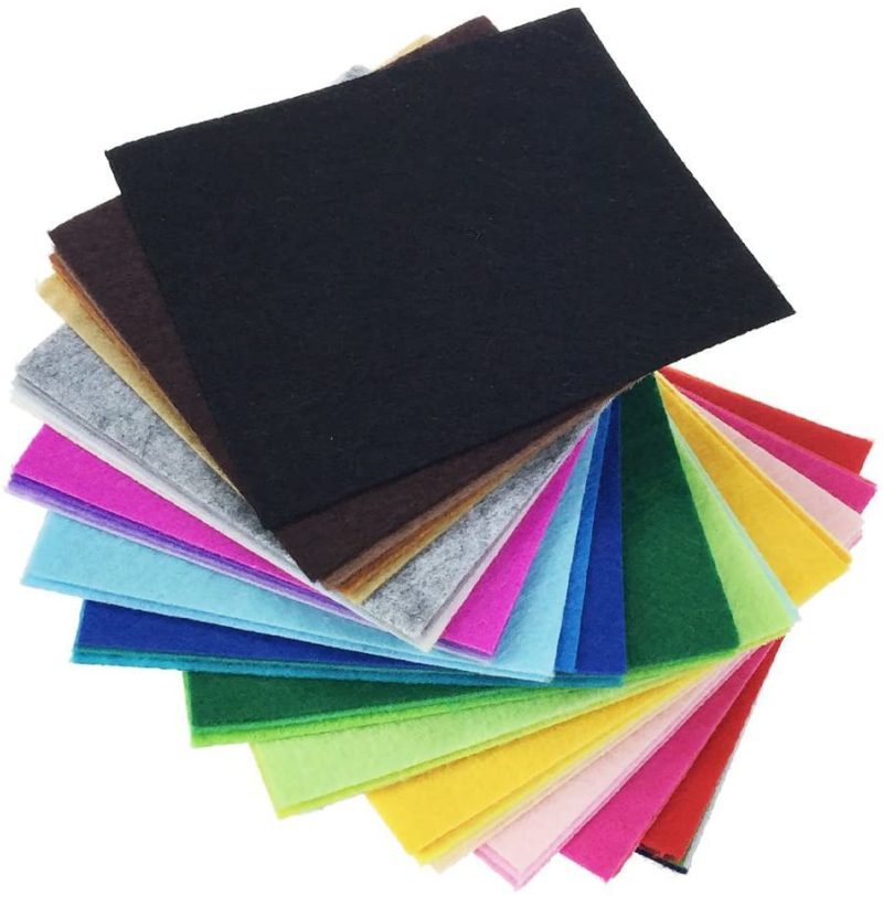 Fabric |  42Pcs Felt Fabric Sheet Assorted Color Diy Craft Squares Felt Arts, Crafts & Sewing Fabric