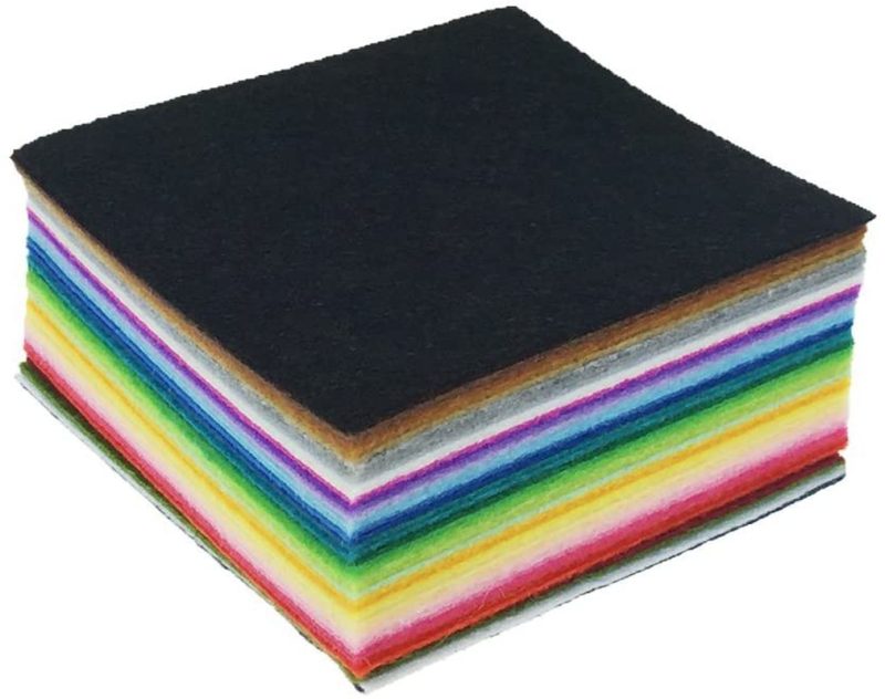 Fabric |  42Pcs Felt Fabric Sheet Assorted Color Diy Craft Squares Felt Arts, Crafts & Sewing Fabric