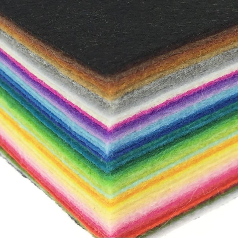 Fabric |  42Pcs Felt Fabric Sheet Assorted Color Diy Craft Squares Felt Arts, Crafts & Sewing Fabric