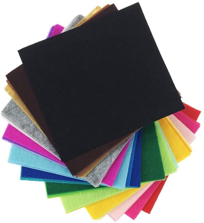 Fabric |  42Pcs Felt Fabric Sheet Assorted Color Diy Craft Squares Felt Arts, Crafts & Sewing Fabric